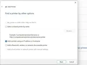 (Windows) Installing a HP LaserJet Printer using the HP UPD